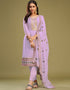 modern lavender georgette designer traditional party wear salwar suit with lavender dull santoon 13556-acy3361 Front View
